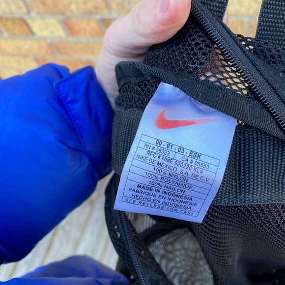 Vintage 2003 White Tag Nike Mesh Backpack Black - Picture 14 of 15